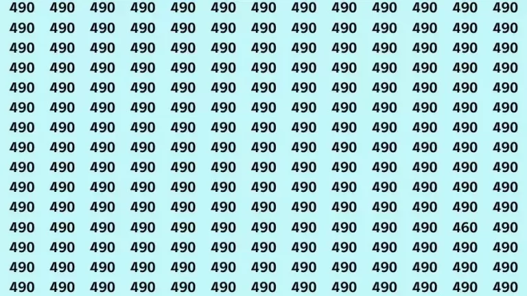 Optical Illusion Brain Challenge: If you have Hawk Eyes Find the Number 460 among 490 in 15 Secs