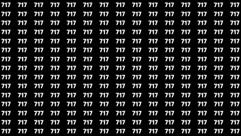 Optical Illusion Brain Test: If you have Eagle Eyes Find the Number 777 in 15 Secs