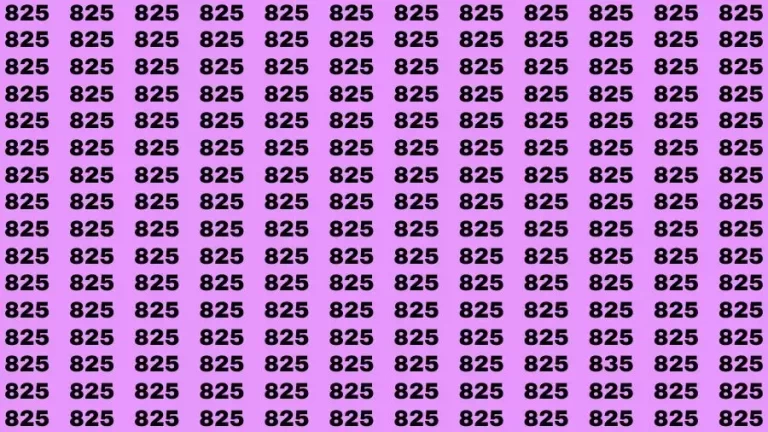 Optical Illusion Brain Test: If you have Sharp Eyes Find the number 835 in 20 Secs