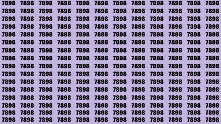 Optical Illusion Brain Test: If you have Eagle Eyes Find the Number 7398 in 15 Secs