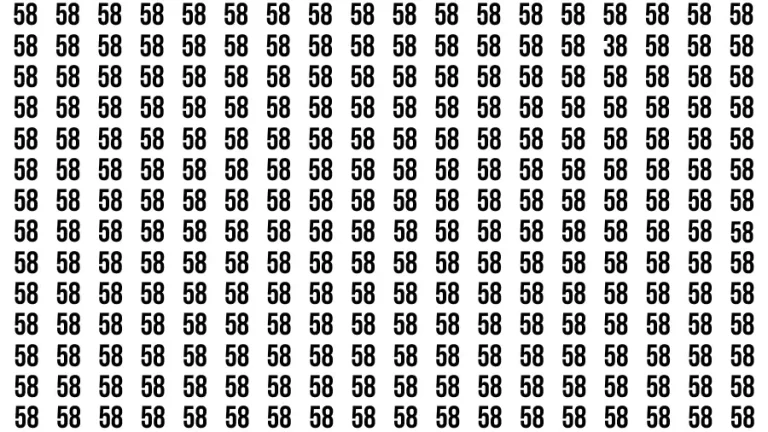 Test Visual Acuity: If you have Eagle Eyes Find the Number 38 in 15 Secs