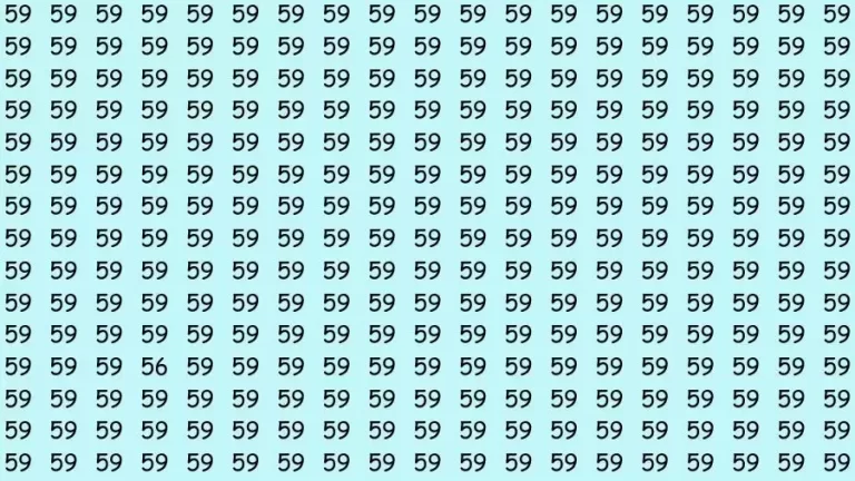 Optical Illusion Brain Challenge: If you have Hawk Eyes Find the Number 56 among 59 in 15 Secs