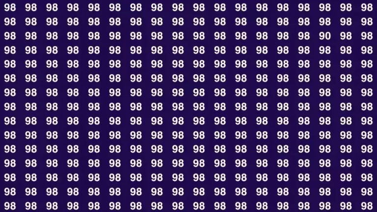 Optical Illusion Brain Test: If you have Sharp Eyes Find the number 90 in 20 Secs