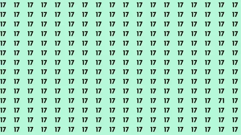 Optical Illusion Brain Challenge: If you have Hawk Eyes Find the Number 71 in 15 Secs