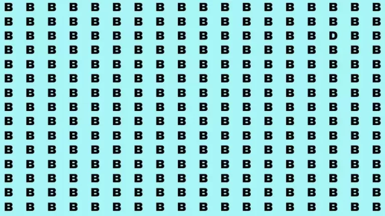 Optical Illusion Brain Challenge: If you have 50/50 Vision Find the Letter D in 12 Secs