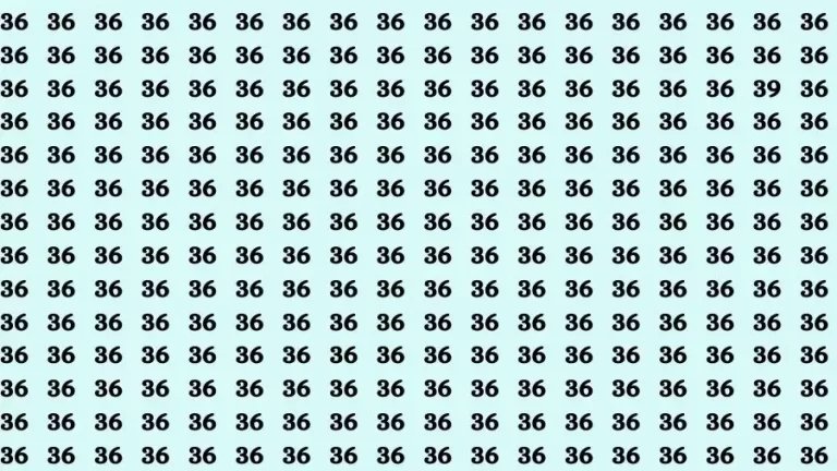 Optical Illusion Brain Test: If you have Sharp Eyes Find the number 39 in 20 Secs