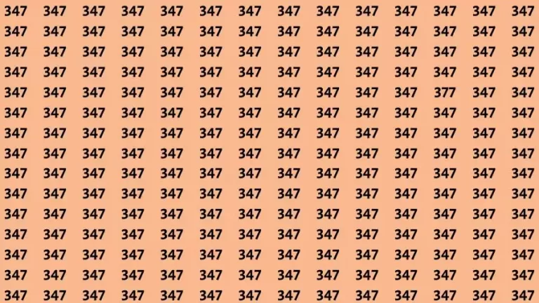 Optical Illusion Brain Test: If you have Eagle Eyes Find the Number 377 in 15 Secs