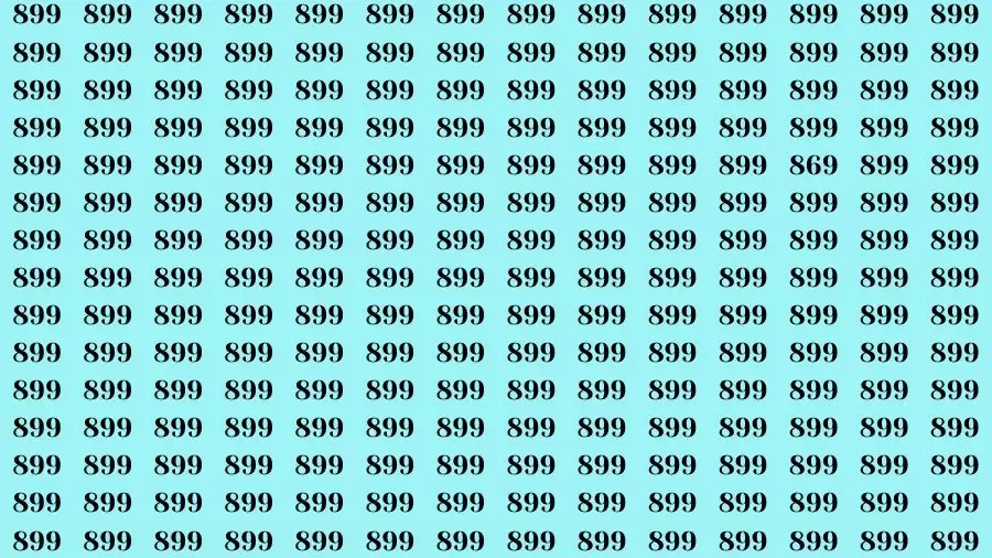 Optical Illusion Brain Test: If you have Sharp Eyes Find the number 869 in 20 Secs