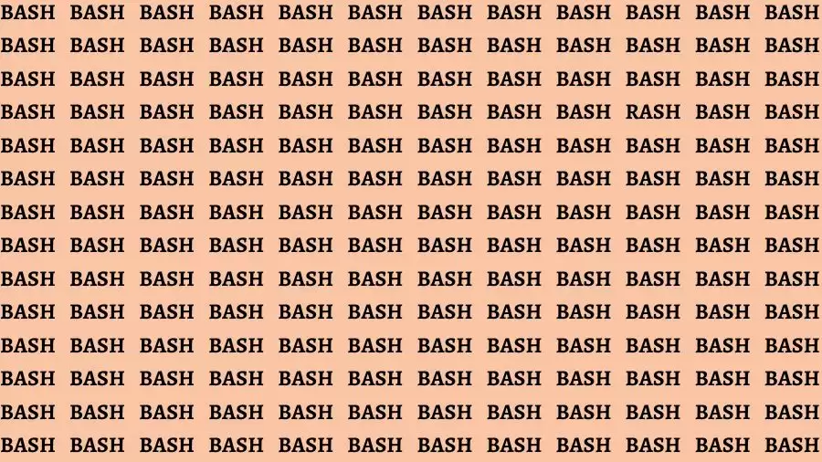 Optical Illusion Brain Challenge: If you have Sharp Eyes Find the word Rash in 20 Secs