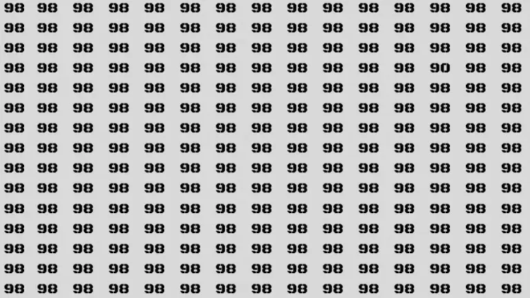 Optical Illusion Brain Test: If you have Eagle Eyes Find the Number 90 in 15 Secs