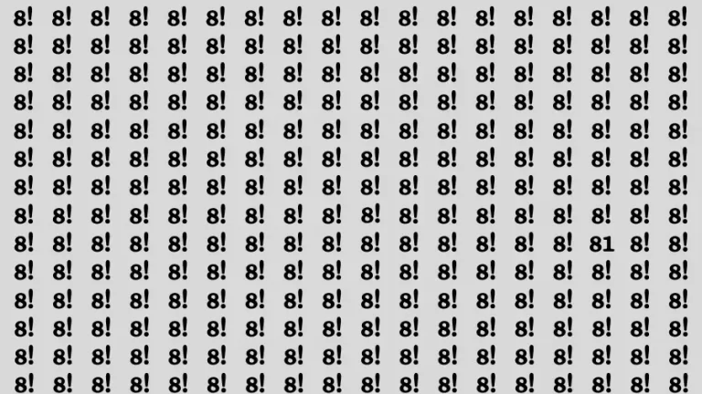 Observation Brain Challenge: If you have Hawk Eyes Find the Number 81 in 15 Secs