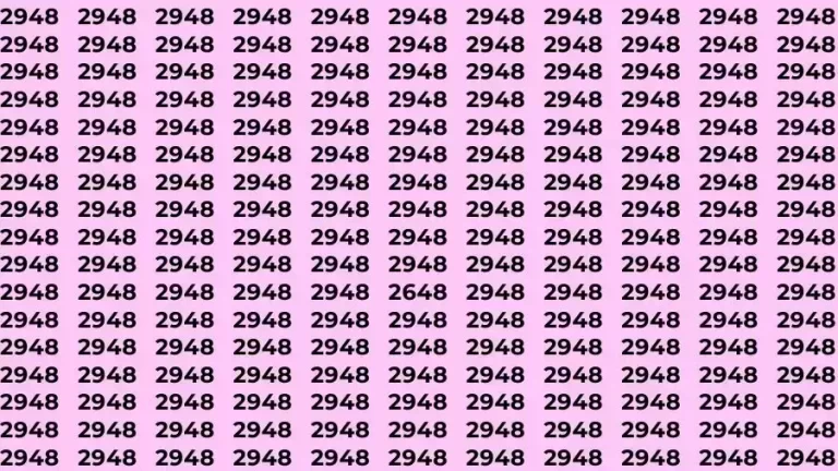 Optical Illusion Brain Test: If you have Hawk Eyes Find the number 2648 among 2948 in 15 Seconds?