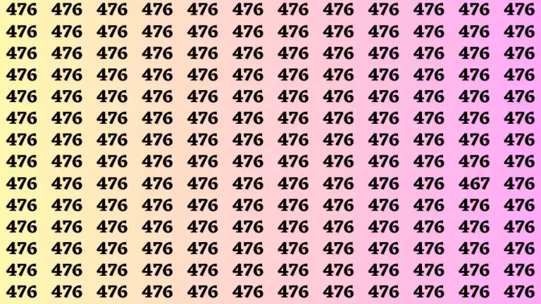 Observation Brain Challenge: If you have Eagle Eyes Find the number 467 in 12 Secs