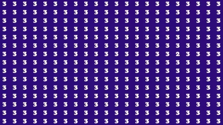 Optical Illusion Brain Challenge: If you have 50/50 Vision Find the number 2 in 12 Secs