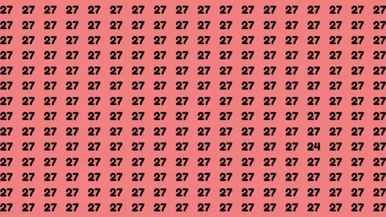 Optical Illusion Brain Challenge: If you have Hawk Eyes Find the Number 24 among 27 in 15 Secs