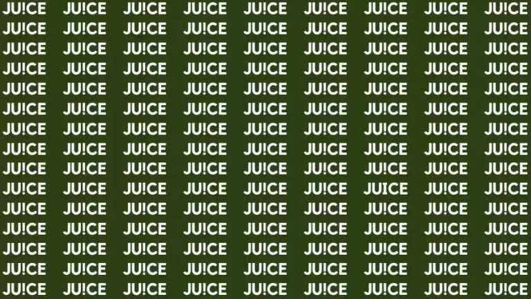 Observation Brain Test: If you have Sharp Eyes Find the word Juice in 20 Secs