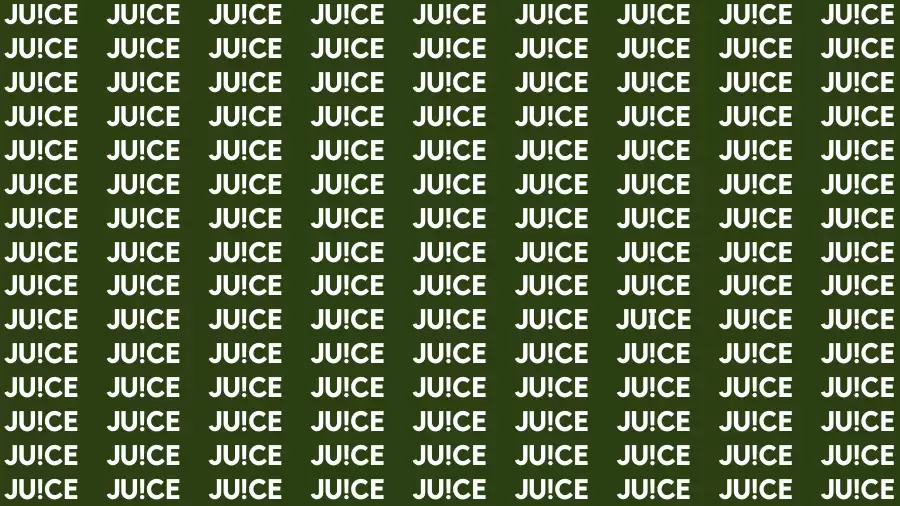 Observation Brain Test: If you have Sharp Eyes Find the word Juice in 20 Secs