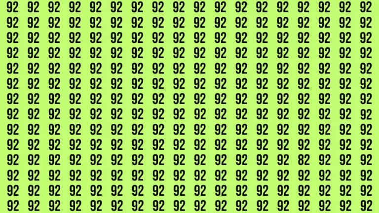 Observation Brain Challenge: If you have Hawk Eyes Find the Number 82 in 15 Secs