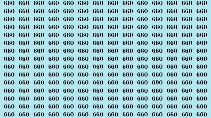 Optical Illusion Brain Challenge: If you have Hawk Eyes Find the Number 690 in 15 Secs