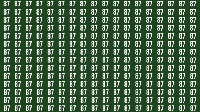 Brain Test: If you have Eagle Eyes Find the Number 37 among 87 in 15 Secs