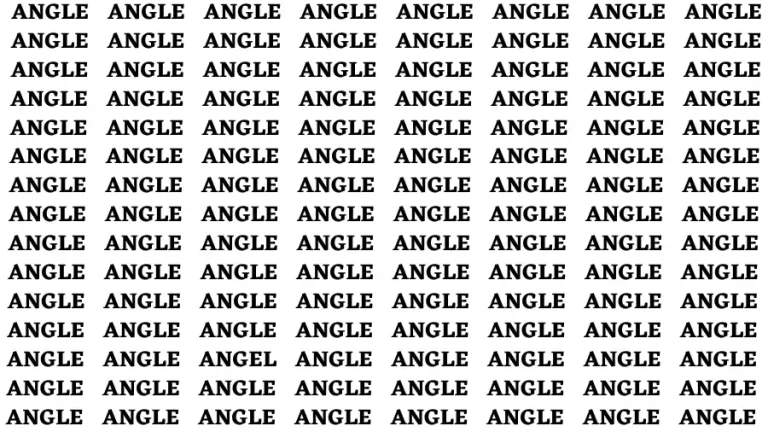 Test Visual Acuity: If you have Eagle Eyes Find the word Angel in 15 Secs