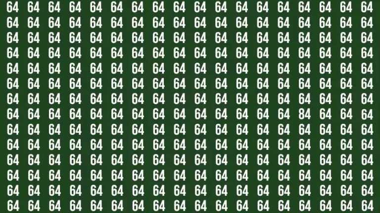 Test Visual Acuity: If you have Sharp Eyes Find the Number 84 in 15 Secs