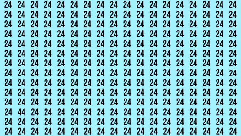 Observation Brain Challenge: If you have Hawk Eyes Find the Number 44 among 24 in 15 Secs