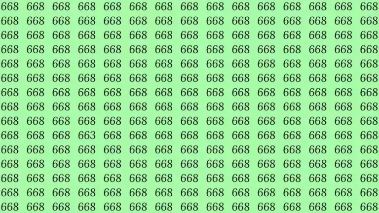 Optical Illusion Brain Test: If you have Eagle Eyes Find the number 663 among 668 in 15 Seconds?