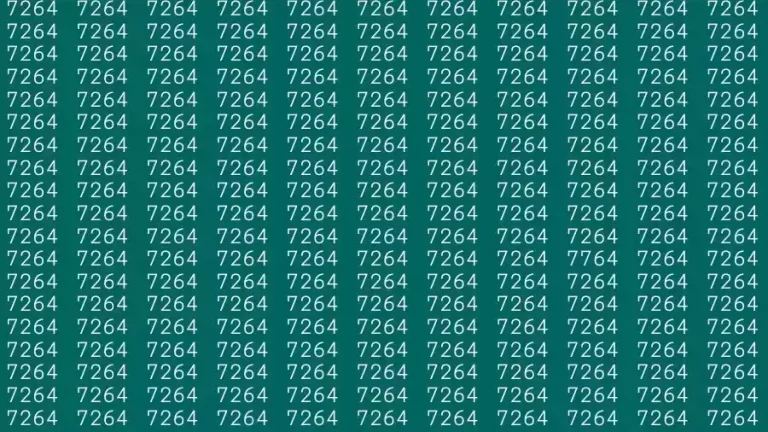 Observation Skill Test: If you have Sharp Eyes Find the number 7764 among 7264 in 12 Seconds