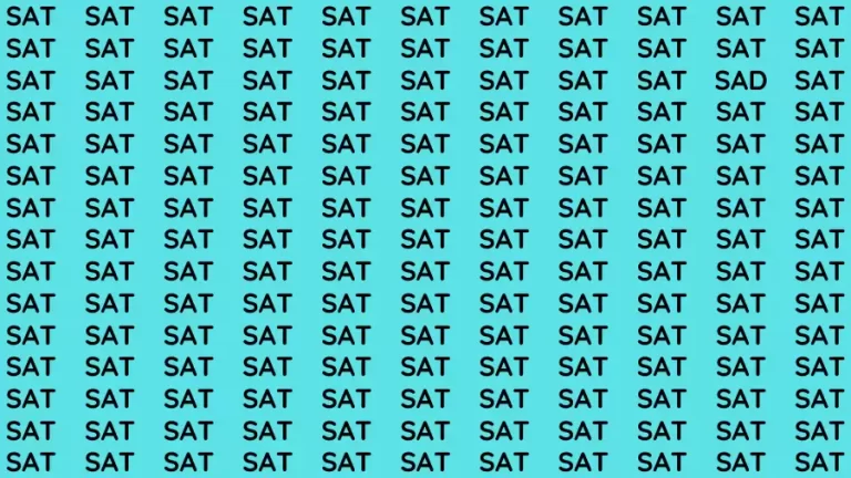 Observation Find it Out: If you have Sharp Eyes Find the Word Sad in 15 Secs