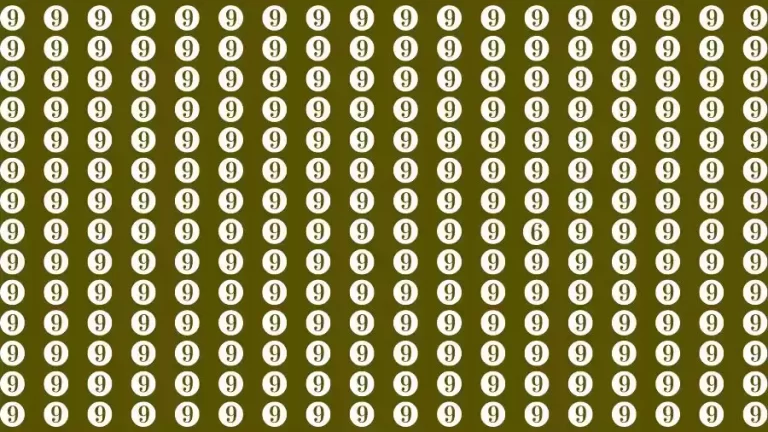 Optical Illusion Brain Challenge: If you have Hawk Eyes Find the number 6 among 9 in 15 Seconds?