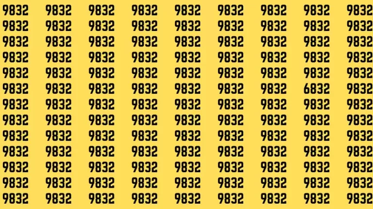 Observation Find it Out: If you have Sharp Eyes Find the number 6832 in 20 Secs