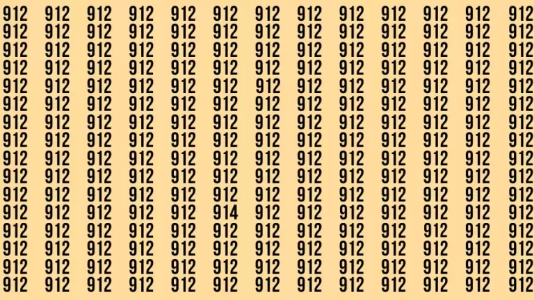 Observation Brain Test: If you have 50/50 Vision Find the Number 914 in 15 Secs