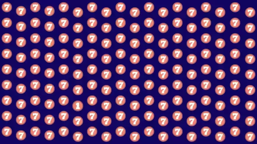 Optical Illusion Brain Test: If you have Eagle Eyes Find the number 1 among 7 in 10 Seconds?