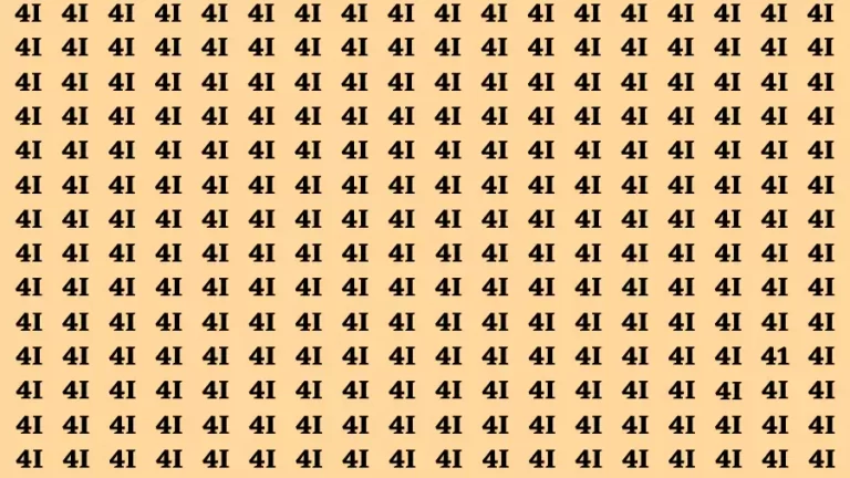 Observation Brain Challenge: If you have Hawk Eyes Find the Number 41 in 15 Secs