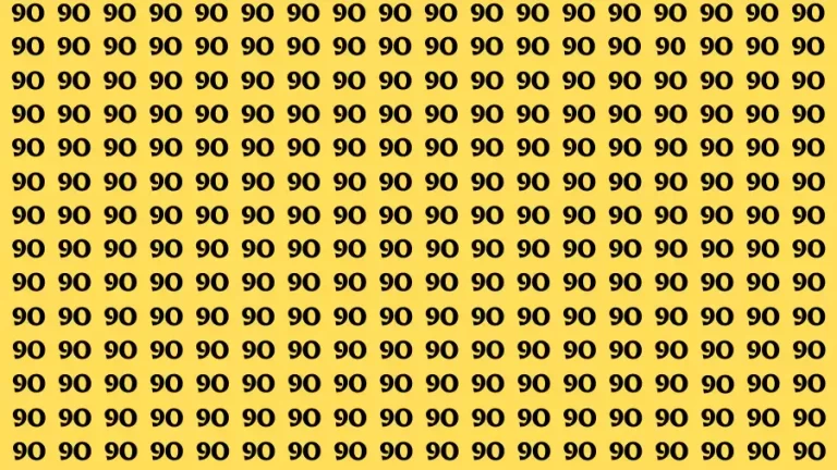 Observation Brain Test: If you have 50/50 Vision Find the Number 90 in 15 Secs