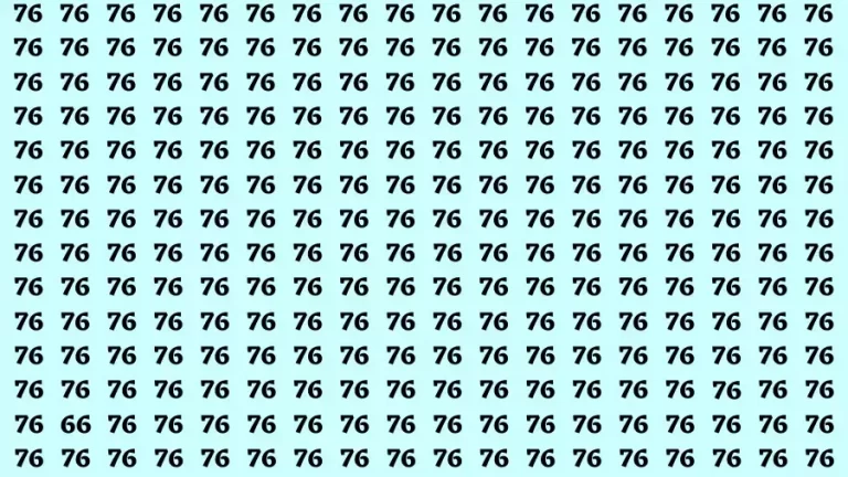 Observation Brain Test: If you have Hawk Eyes Find the Number 66 among 76 in 15 Secs