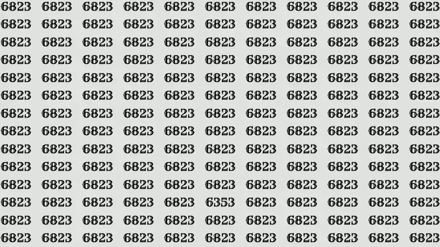 Optical Illusion Brain Test: If you have Eagle Eyes Find the number 6353 among 6823 in 12 Seconds?