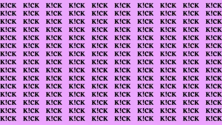 Observation Brain Challenge: If you have Hawk Eyes Find the Word Kick in 15 Secs