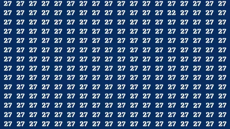 Brain Test: If you have Eagle Eyes Find the Number 22 among 42 in 15 Secs