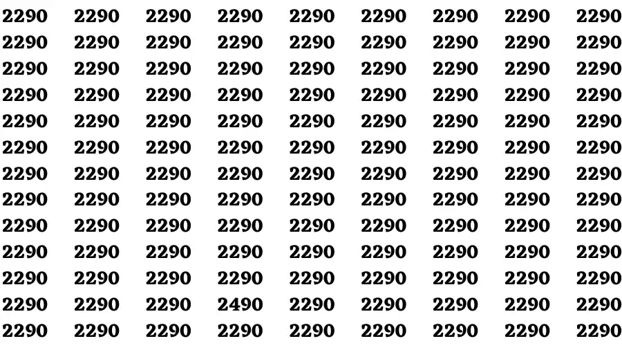 Observation Find it Out: If you have 50/50 Vision Find the Number 2490 in 15 Secs