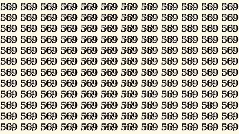 Brain Test: If you have Hawk Eyes Find the Number 589 among 569 in 11 Secs