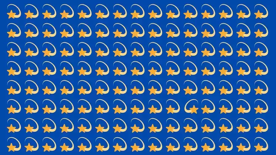 Brain Teaser Picture Puzzle: How fast can you Spot the Odd Star in this Visual Puzzle?