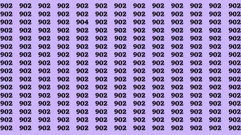 Observation Brain Test: If you have Hawk Eyes Find the Number 904 among 902 in 15 Secs