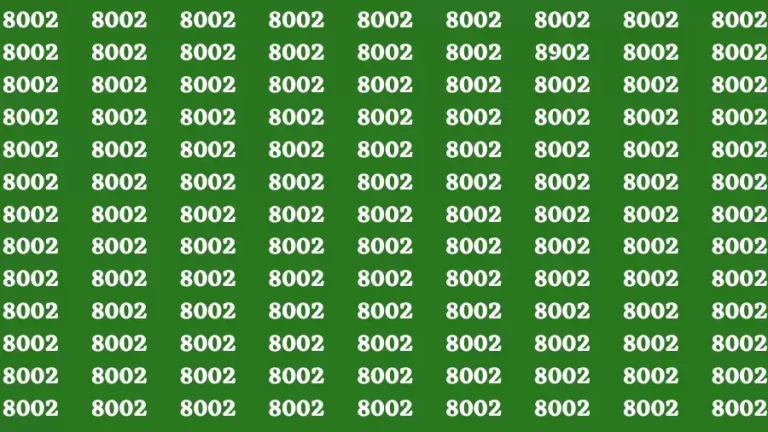 Observation Brain Test: If you have Hawk Eyes Find the Number 8902 in 15 Secs