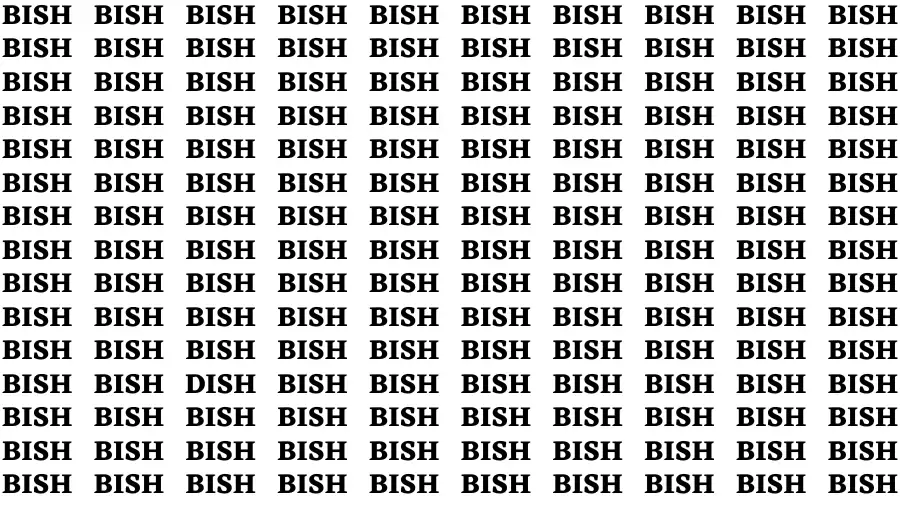 Observation Find it Out: If you have Eagle Eyes Find the Word Dish in 12 Secs