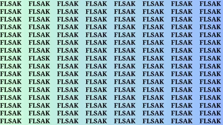 Brain Test: If you have Hawk Eyes Find the Word Flask in 15 Secs