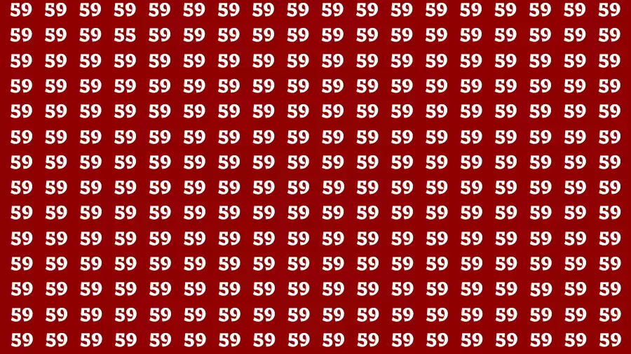 Observation Find it Out: If you have 50/50 Vision Find the Number 55 among 59 in 15 Secs