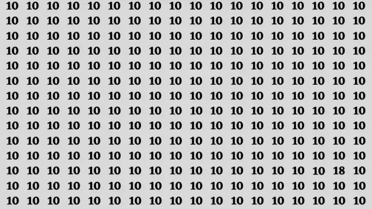 Brain Test: If you have Eagle Eyes Find the Number 18 in 15 Secs