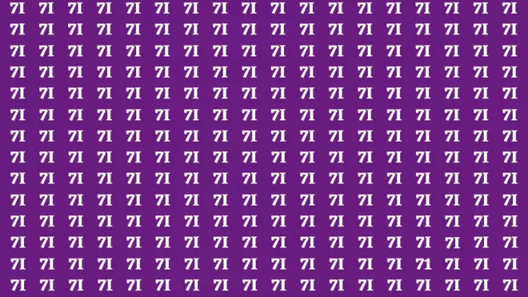 Observation Find it Out: If you have 50/50 Vision Find the Number 71 in 15 Secs